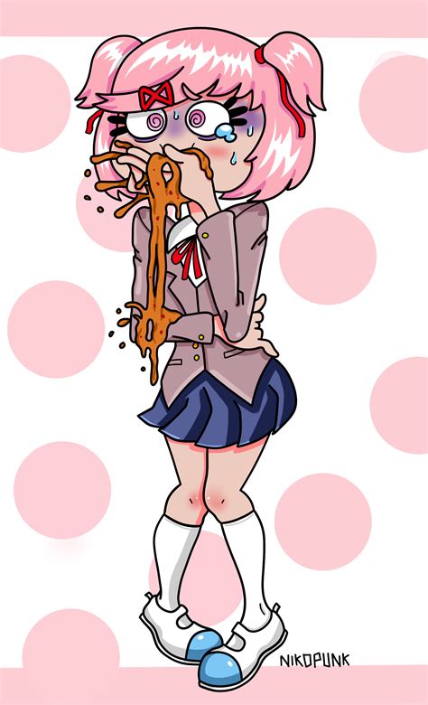 natsuki puking|Natsuki DDLC Vomit .